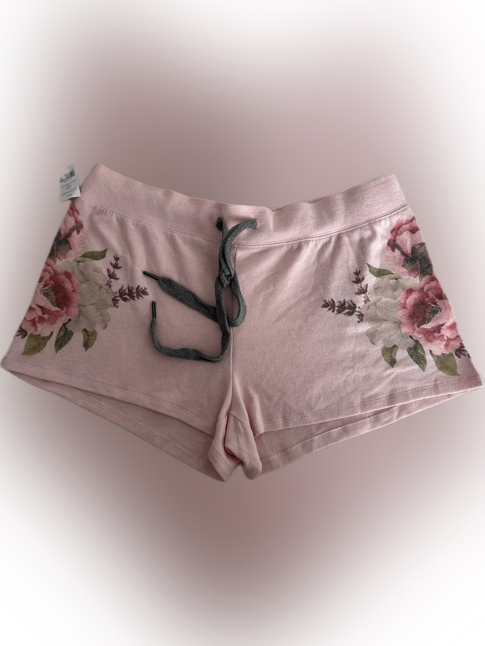PJ Salvage  Soma Women's Blush Floral Drawstring Sleep Shorts Large